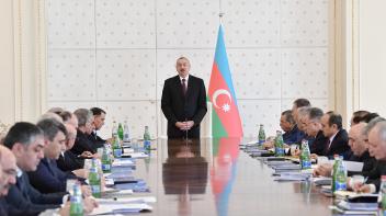 Opening speech by Ilham Aliyev at the Cabinet meeting on results of first quarter of 2018 and future tasks