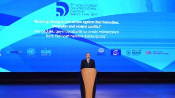 Ilham Aliyev attended the opening ceremony of the 5th World Forum on Intercultural Dialogue