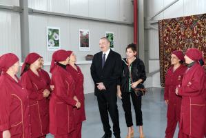 Ilham Aliyev inaugurated "Azherkhalcha" OJSC supply center for Gobustan regional wool and dye plants