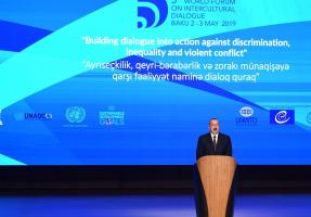 Speech by Ilham Aliyev at the opening of 5th World Forum on Intercultural Dialogue