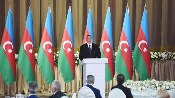 Speech by Ilham Aliyev at official reception on the occasion of Azerbaijan's Republic Day