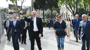 Ilham Aliyev toured Seaside National Park