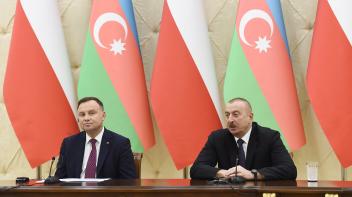 Azerbaijani, Polish presidents made press statements