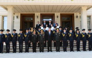 Ilham Aliyev viewed conditions created at newly-reconstructed Military Lyceum named after Jamshid Nakhchivanski