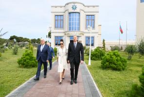 Ilham Aliyev attended inauguration of new administrative building of YAP Pirallahi district branch