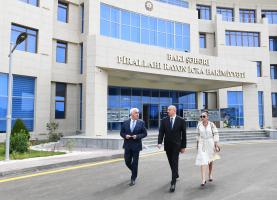 Ilham Aliyev viewed conditions created at new administrative building of Pirallahi District Executive Authority