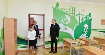 Ilham Aliyev viewed newly-reconstructed school No 101 in Surakhani district