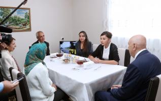 Первый вице-президент Мехрибан Алиева побывала в доме, построенном на месте дома, пострадавшего в результате землетрясения в селе Дияллы Исмаиллинского района