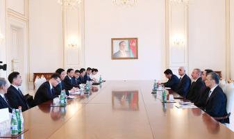 Ilham Aliyev received delegation led by chairman of Standing Committee of National People's Congress of China