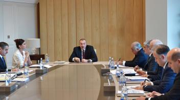 Speech by Ilham Aliyev at the meeting economic area under the President of Azerbaijan