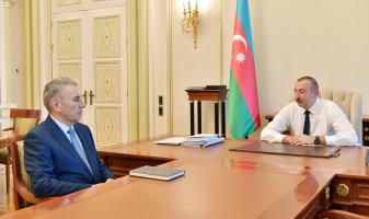 Ilham Aliyev received Deputy Prime Minister Ali Hasanov as he submitted his resignation letter