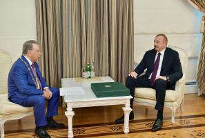 Ilham Aliyev received Ramiz Mehdiyev and presented “Heydar Aliyev” Order to him