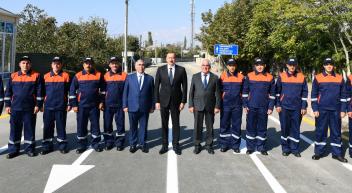 Ilham Aliyev inaugurated newly reconstructed Golgati-Dahnakhalil-Goshagovag-Arabojaghi highway in Aghdash district