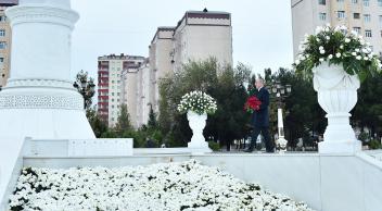 Ilham Aliyev arrived in Sumgayit for visit