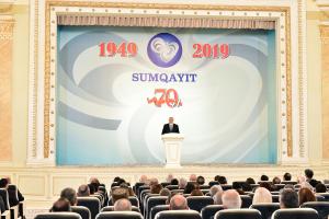 Visit of Ilham Aliyev to Sumgayit