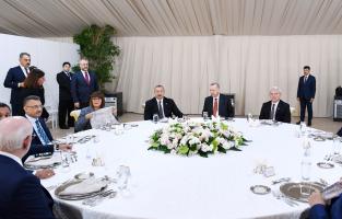 Ilham Aliyev attends reception for participants of opening ceremony of TANAP-Europe connection