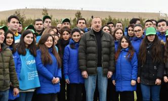 Ilham Aliyev and first lady Mehriban Aliyeva attended tree-planting campaign in Shamakhi district