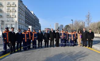 Ilham Aliyev attended opening of Central Boulevard Street in Baku White City