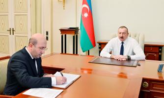 Ilham Aliyev received Anar Guliyev on his appointment as chairman of State Committee for Urban Planning and Architecture