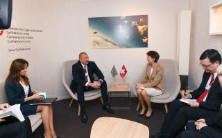 Ilham Aliyev met with Swiss President Simonetta Sommaruga in Davos