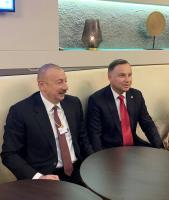 Ilham Aliyev met with Polish President Andrzej Duda in Davos