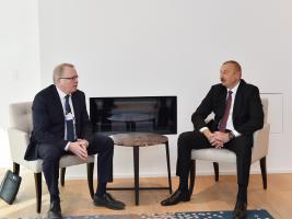 Ilham Aliyev met with Chief Executive Officer of Equinor in Davos