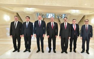 Ilham Aliyev received delegation led by Turkish Foreign Minister