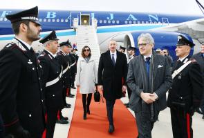 Ilham Aliyev arrived in Italy for state visit