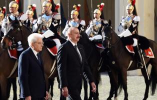 Official welcome ceremony was held for Ilham Aliyev in Rome