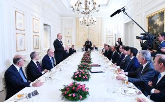 Ilham Aliyev had working dinner with heads of Italian largest companies