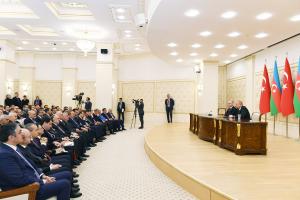 Azerbaijani, Turkish presidents made press statements