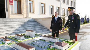 Ilham Aliyev attended opening of Internal Troops` military unit in Aghstafa