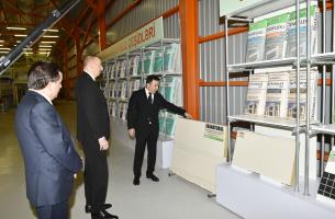 Ilham Aliyev inaugurated lime factory in Gazakh