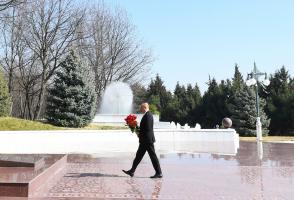 Ilham Aliyev arrived in Tovuz district for visit