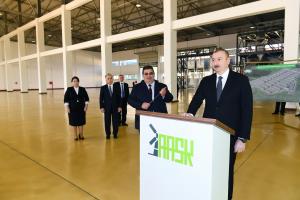 Ilham Aliyev inaugurated Aghstafa Agro-Industrial Complex