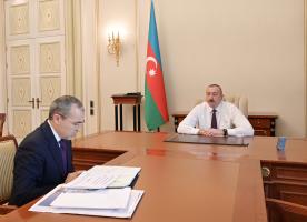 Ilham Aliyev received minister of economy