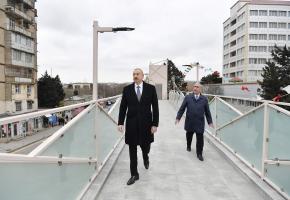 Ilham Aliyev viewed work done as part of expanding Baku-Sumgayit highway