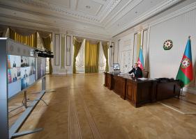 По инициативе компании CISCO состоялась видеоконференция между Президентом Ильхамом Алиевым и руководителями данной компании