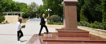 Ильхам Алиев  прибыл в Шамахинский район