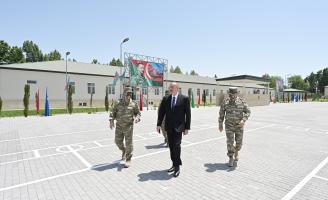 Ilham Aliyev visited military unit in territory of Aghdam