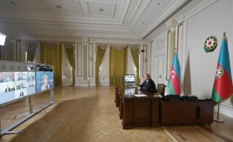 Video conference between President Ilham Aliyev, newly appointed vice president and other representatives of World Bank held