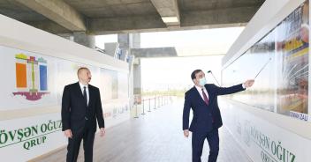 Ilham Aliyev viewed construction of Ganja Sports Palace