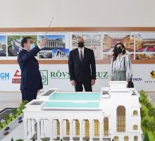 Ilham Aliyev viewed construction of new building of Ganja State Drama Theatre
