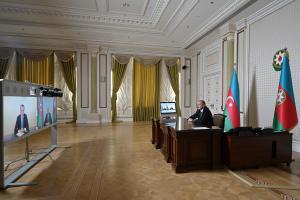 Ilham Aliyev received in a video format Jeyhun Bayramov on his appointment as Minister of Foreign Affairs