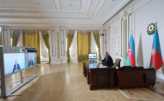Ilham Aliyev received in a video format Emin Amrullayev on his appointment as Minister of Education