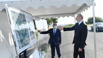Ilham Aliyev viewed reconstruction project of a part of Baku-Shamakhi-Mughanli-Ismayilli-Gabala highway