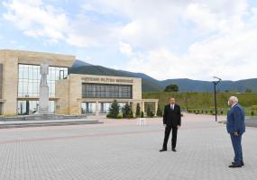 Ilham Aliyev arrived in Shaki