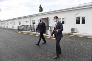 Ilham Aliyev viewed conditions created at modular hospital in Gabala