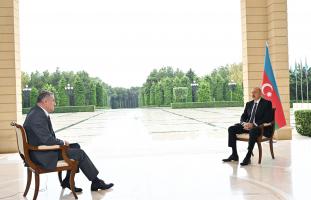 Ilham Aliyev was interviewed by TRT Haber TV channel