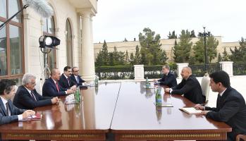 Ilham Aliyev received delegation led by Turkish Foreign Minister